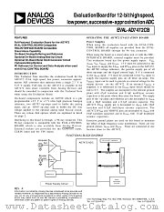 EVAL-AD7472CB datasheet pdf Analog Devices