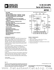 AD7851AR datasheet pdf Analog Devices