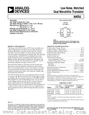 MAT02EH datasheet pdf Analog Devices