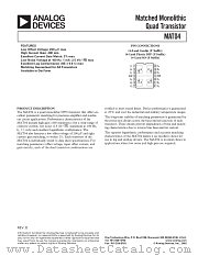 MAT04FP datasheet pdf Analog Devices