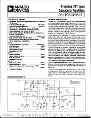OP-16BJ/883 datasheet pdf Analog Devices