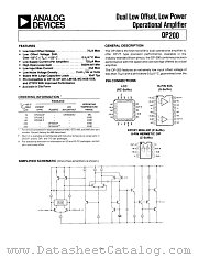 OP-200AZ datasheet pdf Analog Devices