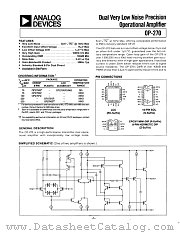 OP-270 datasheet pdf Analog Devices