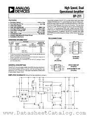 OP-271EZ datasheet pdf Analog Devices