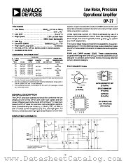 OP-27BR/883 datasheet pdf Analog Devices
