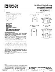 OP-492GBC datasheet pdf Analog Devices