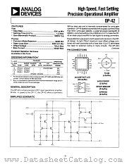 OP-42GS datasheet pdf Analog Devices