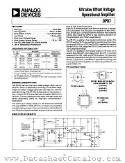 OP07RC/883 datasheet pdf Analog Devices