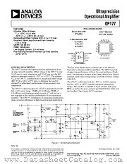 OP177BZ datasheet pdf Analog Devices