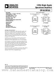 OP283GP datasheet pdf Analog Devices