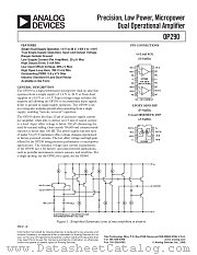 OP290GS datasheet pdf Analog Devices