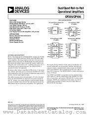 OP295GS datasheet pdf Analog Devices