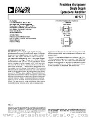 OP777ARM datasheet pdf Analog Devices