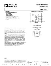 SSM2143S datasheet pdf Analog Devices