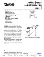 SSM2167-1RM-REEL datasheet pdf Analog Devices