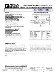 AD5110 datasheet pdf Analog Devices