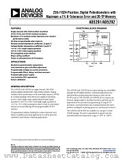 AD5292 datasheet pdf Analog Devices
