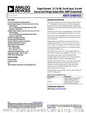 AD5422 datasheet pdf Analog Devices