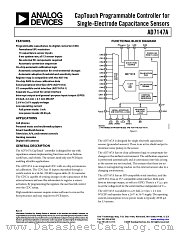 AD7147A datasheet pdf Analog Devices