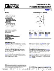 AD8274 datasheet pdf Analog Devices
