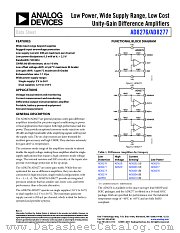 AD8276 datasheet pdf Analog Devices