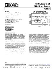 AD8368 datasheet pdf Analog Devices