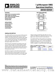 AD8504 datasheet pdf Analog Devices
