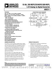 AD9211 datasheet pdf Analog Devices