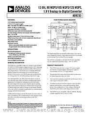 AD9233 datasheet pdf Analog Devices