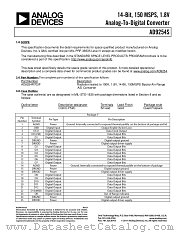 AD9254S datasheet pdf Analog Devices