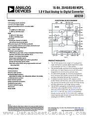 AD9269 datasheet pdf Analog Devices