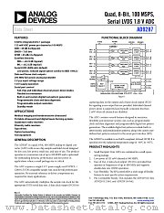 AD9287 datasheet pdf Analog Devices