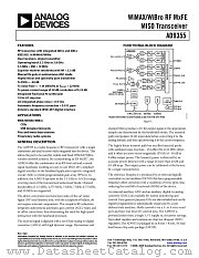 AD9355 datasheet pdf Analog Devices