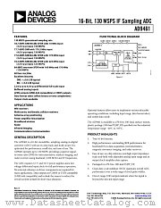 AD9461 datasheet pdf Analog Devices