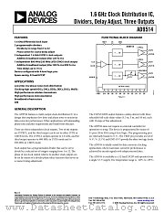 AD9514 datasheet pdf Analog Devices