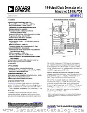 AD9516-3 datasheet pdf Analog Devices