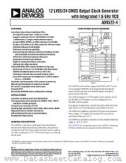 AD9522-4 datasheet pdf Analog Devices