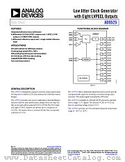 AD9525 datasheet pdf Analog Devices