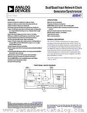 AD9547 datasheet pdf Analog Devices