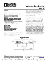 AD9551 datasheet pdf Analog Devices
