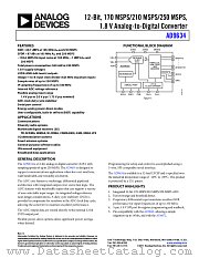 AD9634 datasheet pdf Analog Devices