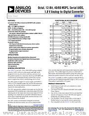 AD9637 datasheet pdf Analog Devices