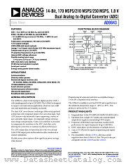 AD9643 datasheet pdf Analog Devices