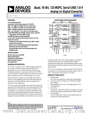AD9653 datasheet pdf Analog Devices