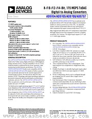 AD9705 datasheet pdf Analog Devices