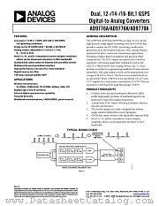 AD9778A datasheet pdf Analog Devices