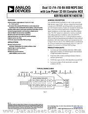 AD9785 datasheet pdf Analog Devices
