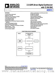 AD9915 datasheet pdf Analog Devices