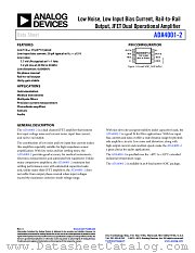 ADA4001-2 datasheet pdf Analog Devices