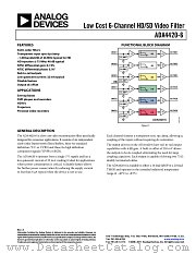 ADA4420-6 datasheet pdf Analog Devices